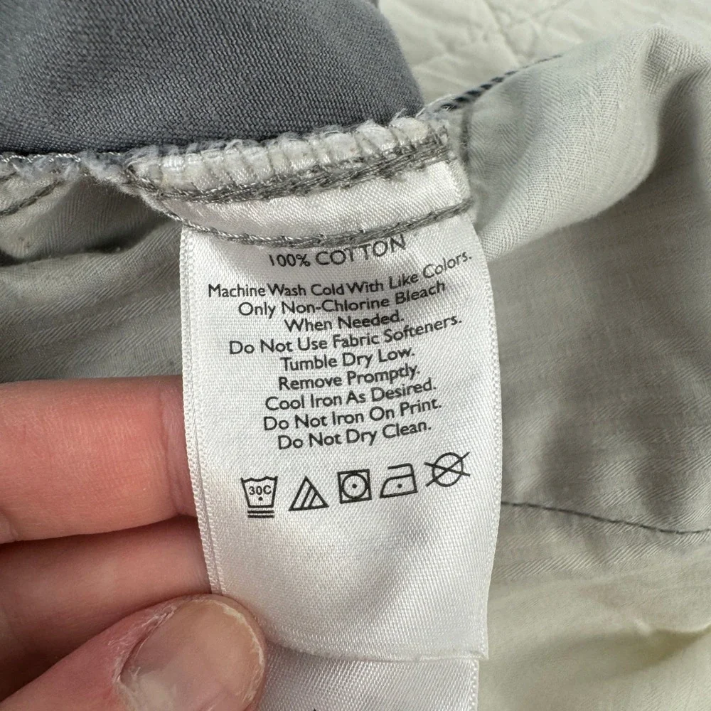 Eddie Bauer Gray Boyfriend Relaxed Fit‎ Cotton Pants Womens Size 8 Classic